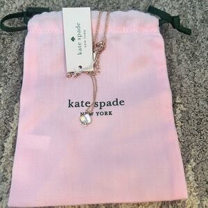 Kate Spade Everyday Spade Mini Pendant  Necklace Dust Bag